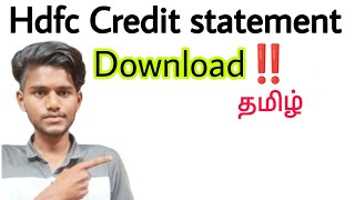 how to download hdfc credit card statement  hdfc netbanking app credit statement download  tamil [upl. by Paulie330]