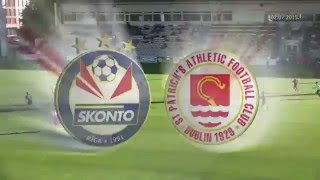 SKONTO FC 2 1 SAINT PATRICK ATHLETIC Europa League 02072015 [upl. by Oicelem159]