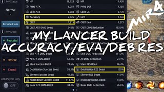 My updated build AccuracyDeb ResEva build in level 110  Mir4 [upl. by Atinej]