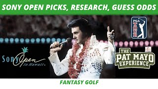 2024 Sony Open Picks Research Course Preview Guess The Odds  60s Preview  Fantasy Golf Picks [upl. by Nitsrek285]