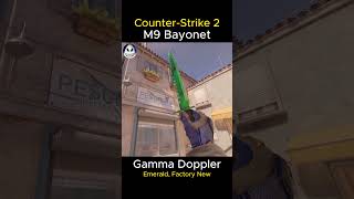 M9 BAYONET  Gamma Doppler Emerald 2024  Factory New FN  Skin ShowcaseAnimation CS2 [upl. by Idden]