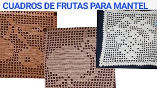 cuadros a crochet de frutas para mantel [upl. by Alair]