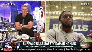 Damar Hamlin on his first career INT returning to MNF after recovery amp more  The Pat McAfee Show [upl. by Abramo]