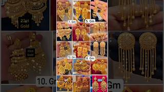 Gold Earrings Designs New Model 2024  Gold Earrings DesignsWith Price Gold Earrings earrings 60 [upl. by Bijan]