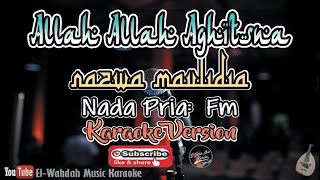 ALLAH ALLAH AGHISNA KARAOKE  NADA PRIA FM  Video Lirik FULL BASS [upl. by Konstanze]