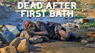 Worlds Dirtiest Man Amou Haji Dies Shortly After First Bath in Village Dejgah Iran [upl. by Laden688]