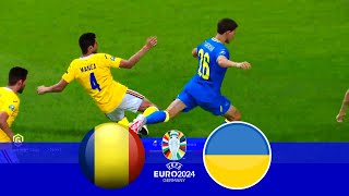 România vs Ucraina  EURO 2024  eFootball PES 2021 [upl. by Joachim]