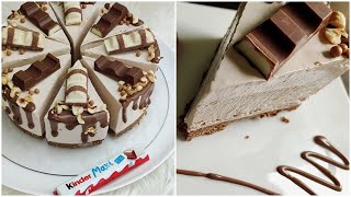 Cheesecake kinder maxi تشيز كيك كيندر ماكسي🍫 [upl. by Riebling834]