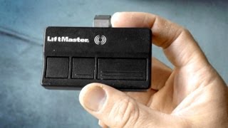 How to program a Garage Door Remote amp change battery LiftMaster Chamberlain [upl. by Analli]