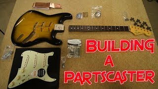 Building a Partscaster Stratocaster guitar with Fender parts [upl. by Anilys904]