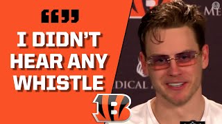 Joe Burrow on Controversial Whistle TD Pass Play Bengals Win Next Matchup amp MORE  CBS Sports HQ [upl. by Yroc]