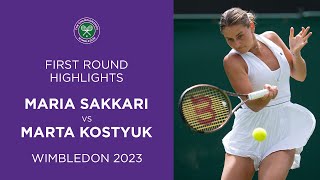 Maria Sakkari vs Marta Kostyuk  First Round Highlights  Wimbledon 2023 [upl. by Corell720]