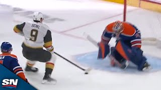 Golden Knights Jack Eichel Makes Slick Move On Breakaway To Beat Stuart Skinner [upl. by Syman]