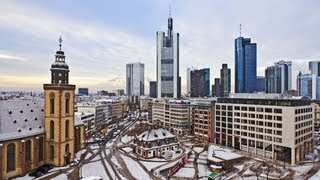 Frankfurt Germany Winter In The City Only Sights amp Sounds 1 [upl. by Tonjes393]