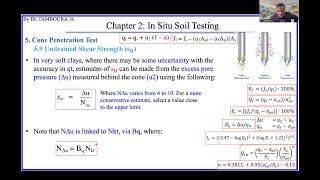 Foundation EngineeringChapter 2 In Situ Soil Testing Part7Cone Penetration Test Part 33 [upl. by Renba]