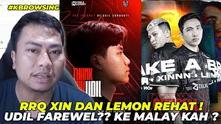 RRQ XIN DAN RRQ LEMON RESMI PENSIUN DARI MLBB  UDIL FAREWELL  KE TEAM MANA  kbrowsing [upl. by Ellenig]