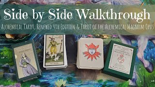 Side by Side Walkthrough The Alchemical Tarot amp Tarot of the Alchemical Magnum Opus [upl. by Andras]