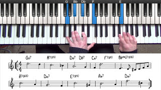 Rootless Voicings Finally Explained  Jazz Piano Lesson [upl. by Nomelc]