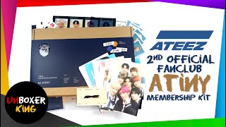 ATEEZ 에이티즈  2ND ATINY OFFICIAL FANCLUB MEMBERSHIP KIT  KPOP MERCH UNBOXING [upl. by Eittol]