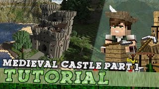 Minecraft Tutorial How To Build A Medieval KeepCastle  Part One [upl. by Greenwell]