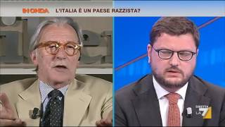 Vittorio Feltri abbandona lo studio di In Onda [upl. by Atiuqer]