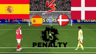 SPAIN VS DENMARK PENALTY SHOOTOUT 🤕MATCH  UEFA NATION LEAGUE R3  eFOOTBALL™ GAME [upl. by Nirro160]