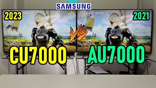 SAMSUNG CU7000 vs AU7000 Smart TVs 4K Crystal  ¿Cuál deberías comprar [upl. by Ianteen]