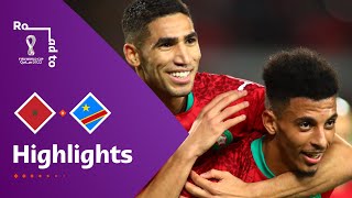 Morocco v Congo DR  FIFA World Cup Qatar 2022 Qualifier  Match Highlights [upl. by Nere]