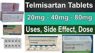 Telmisartan tablets 40 mg 20 mg 80 mg in Hindi  Pharmacology  uses side effect Dosage [upl. by Cheatham]