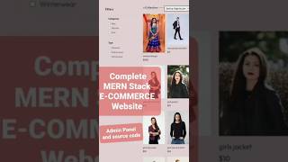 Complete MERN stack Ecommerce website with admin panel and source code shorts [upl. by Dietsche]