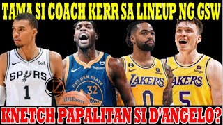 LAKERS Bagong quotSTARTING POINT GUARDquot KNETCH PAPALITAN si DLO  TAMA si COACH KERR sa LINEUP ng GSW [upl. by Secnarf813]