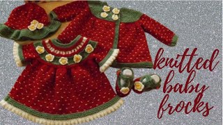 Most Stylish Multicolor knitted girls Frocks Designs🎀 Bacho k new frock design [upl. by Lsil]