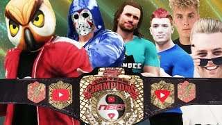 Ssundee amp Crainer v H2O Delirious amp Vanoss v Jake Paul amp Nick Crompton  TLC N60 TagTitle  WWE 2K18 [upl. by Sabah]