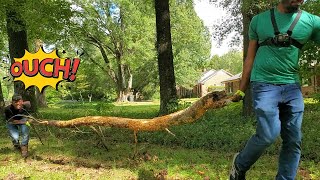 Kid Mows Overgrown Grass Gets STUNG In Yard But HUGE Victory [upl. by Yadseut]