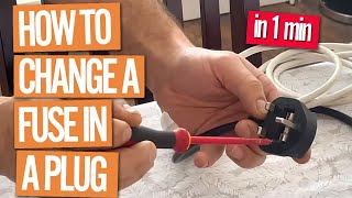 How to Change a Fuse in a Plug or Extension Chord in 1 min [upl. by Lopez]