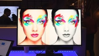 Dells 5000 8K Computer Monitor Comes with a 60Hz Catch  CES 2017 [upl. by Anahsor]