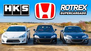 Honda S2000 vs GT86 y MX5 supercargados ARRANCONES [upl. by Nobile]