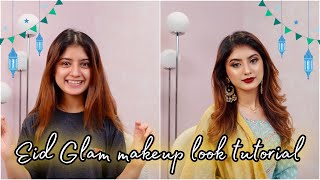 EID glam makeup look tutorial ✨  Arishfa Khan [upl. by Sophey]