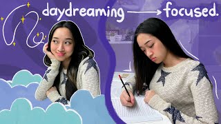 how to STAY FOCUSED while STUDYING and STOP DAYDREAMING🌙🌟 [upl. by Sampson585]