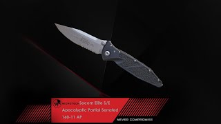 MICROTECH Socom Elite SE Apocalyptic Partial Serrated 160 11 AP [upl. by Eveam]