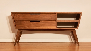 Designing and Building A Modern Credenza  Woodworking [upl. by Hokanson908]