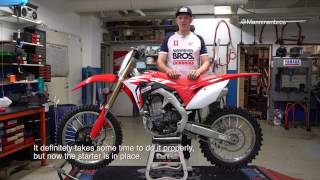 Honda CRF450R Electric Start Installation step by step how to video [upl. by Indys]