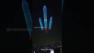 1500 Drones light show Mysuru Dasara Drone Show 2024 [upl. by Einnhoj]