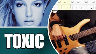 Toxic  Britney Spears  Bass cover with tabs 44 [upl. by Reamy]