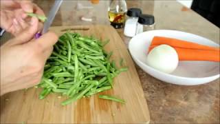 Havuçlu Zeytinyağlı Taze Fasulye  Çok Lezzetli Diyet YemegiCarrot and Green Beans Salad [upl. by Monk]