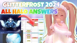 ❄️ALL GLITTERFROST 2024 HALO ANSWERS IN ROYALE HIGH [upl. by Titos]