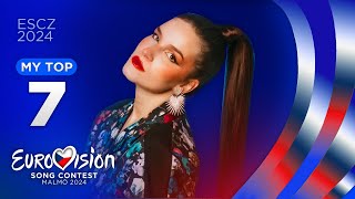 🇨🇿 ESCZ 2024 MY TOP 7 Eurovision Czechia [upl. by Lemrahs]