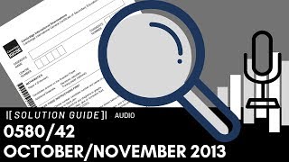 058042 OctoberNovember 2013 Marking Scheme MS Audio Voiceover [upl. by Auohp]