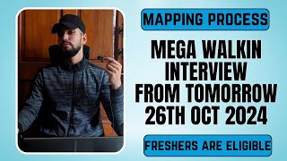 Mapping Process Jobs For Freshers 2024  Mega Walkin Drive 2024  Date27th October 2024 [upl. by Hardigg]