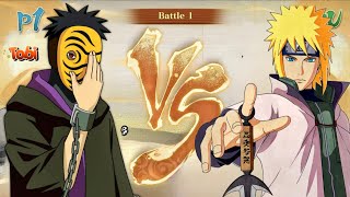 Obito Masked Man Vs Minato Namikaze The Fourth Hokage Fight Battle [upl. by Emelen48]